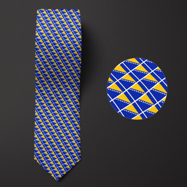 Muster für die Flagge von Bosnien und Herzegowina Krawatte (Von Creator hochgeladen)