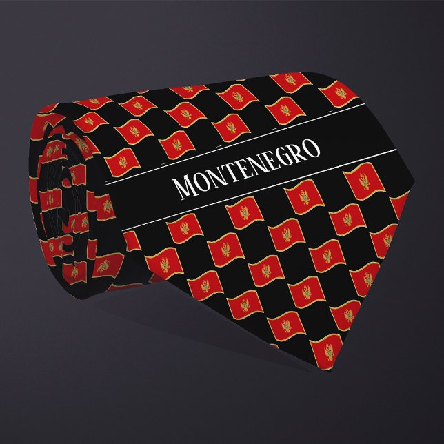 Muster für die Flagge von Wavy Montenegro Krawatte (Von Creator hochgeladen)