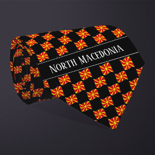 Muster für die Flagge von Wavy North Mazedonien Krawatte