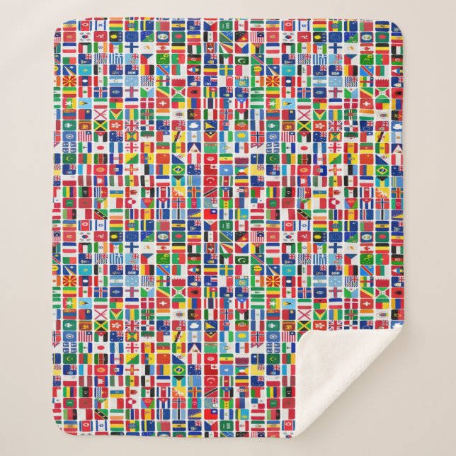 Muster für die Flaggen aller Länder Sherpadecke (Vorderseite)