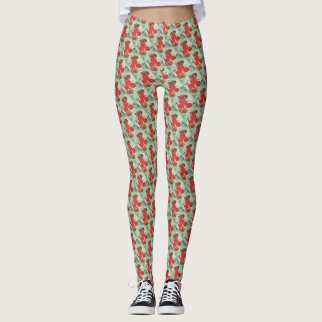 Muster für die florale Rose Leggings (Vorderseite)