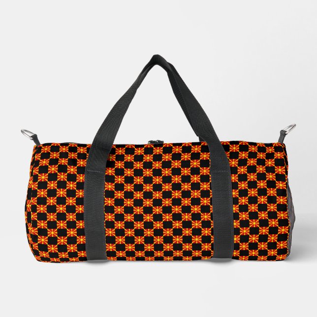 Muster für die Grenzpatrone Nordmakedonien Duffle Bag (Vorderseite)