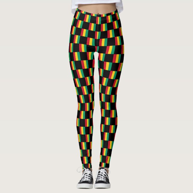Muster für die Guinea mit aktivierter Markierung Leggings (Vorderseite)