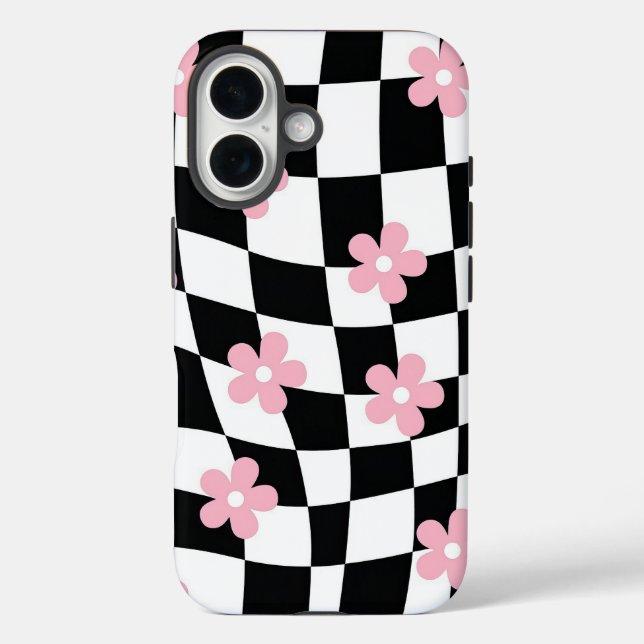 Muster für die hintere Blume iPhone 16 Hülle (Rückseite)