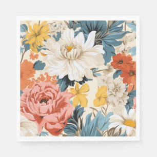 Muster für die hintere Blume Serviette