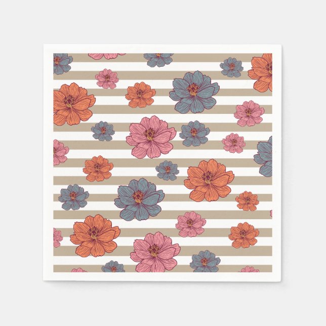 Muster für die hintere farbige Blume Serviette (Vorderseite)