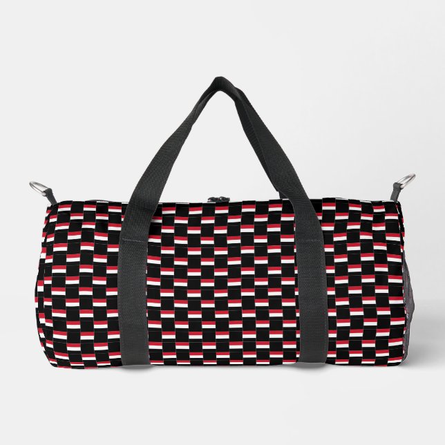 Muster für die Jemen-Flagge Duffle Bag (Vorderseite)