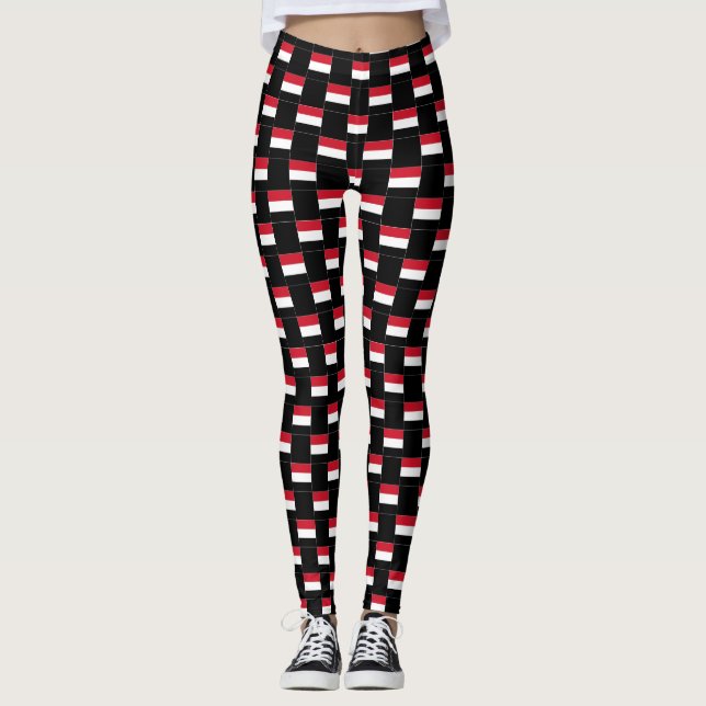 Muster für die Jemen-Flagge Leggings (Vorderseite)
