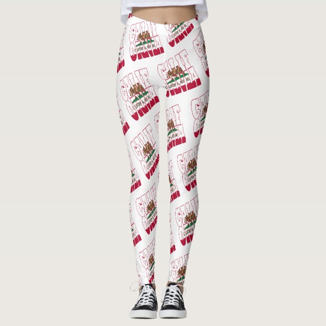 Muster für die kalifornische Staatsflagge Leggings (Vorderseite)
