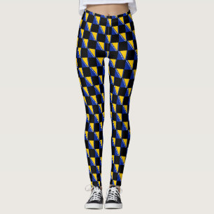 Muster für die kontrollierte Flagge von Bosnien un Leggings