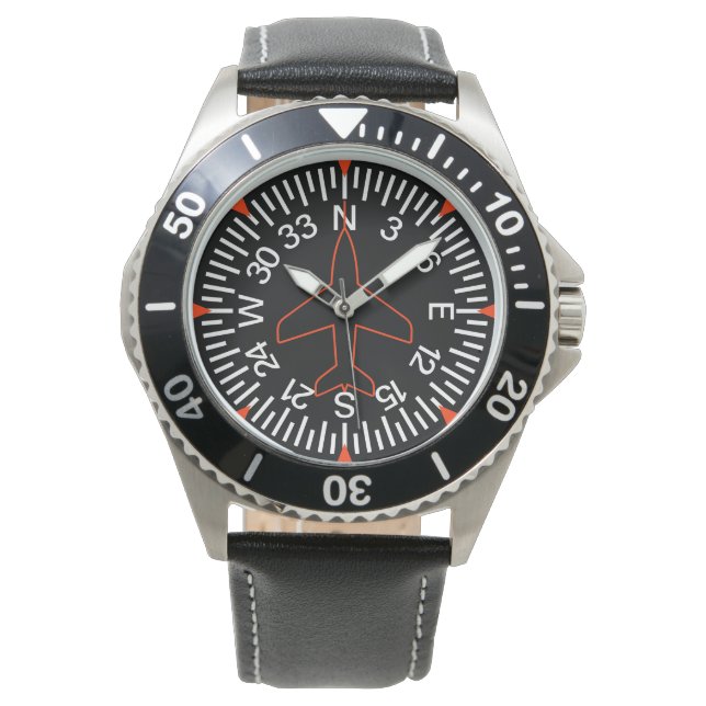 Muster für die Kopfzeile des Flugzeugs Armbanduhr (Vorderseite)
