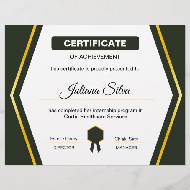 Muster für die Leistungsbescheinigung Flyer (Vorne)