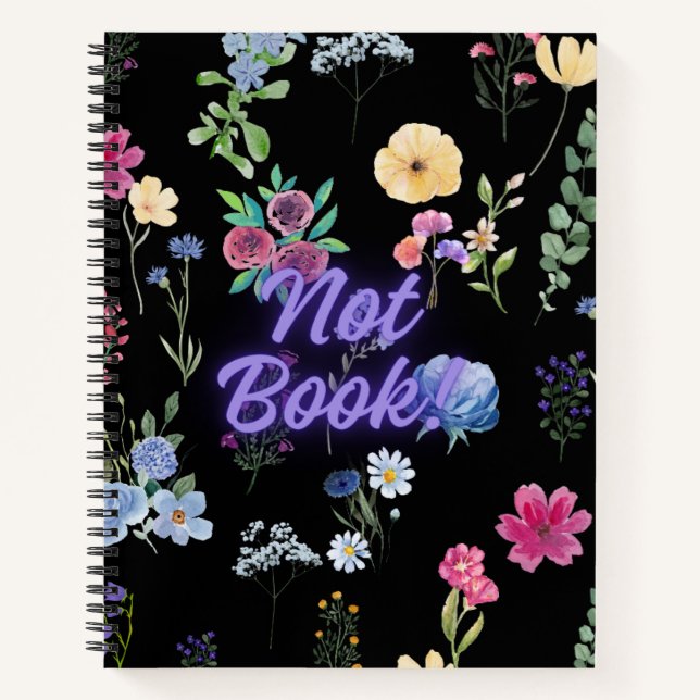 Muster für die niedliche Personalisierte Wildblume Notizbuch (Vorderseite)