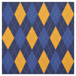 Muster für die Raute von Navy Blue und Gold Yello Stoff