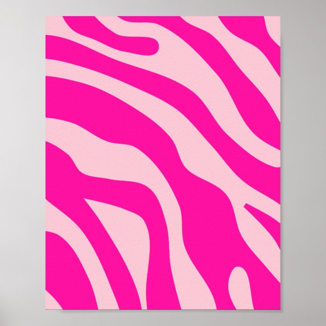 Muster für die Retro-Linien in heiß rosa Poster (Vorne)