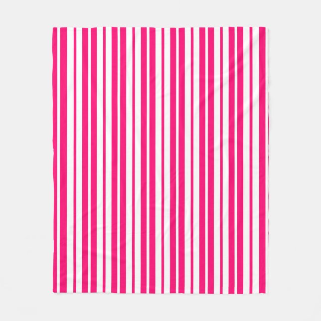 Muster für die rosa weißen vertikalen Streifen Fleecedecke (Vorderseite)