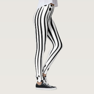 Muster für die Streifen des schwarzen und weißen K Leggings