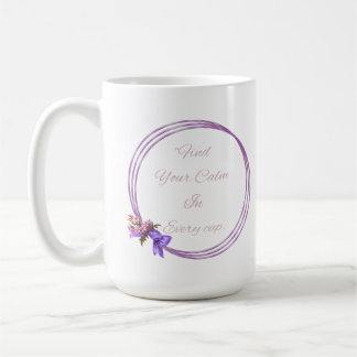 Muster für die Tasse von Blumen und Zitaten