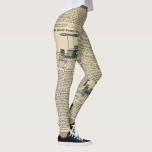 Muster für digitale Zeitungen für Frauen Leggings