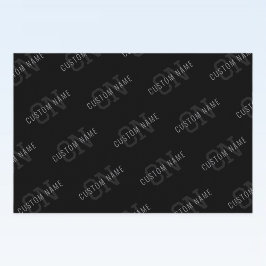 Muster für dunkelgraue und schwarze Monogramme Lebensmitteletikett