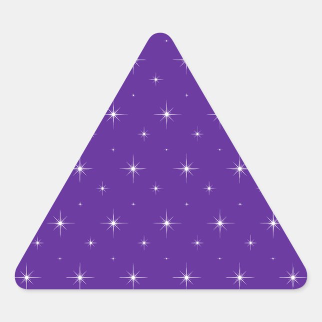 Muster für Eggplantate, Violette, Indigosteine und Dreieckiger Aufkleber (Vorderseite)