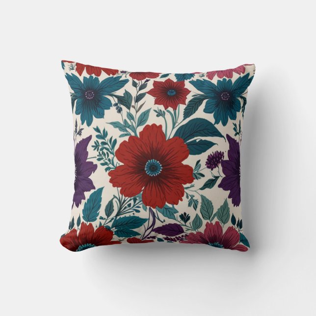 Muster für elegante Blume Kissen (Vorderseite)