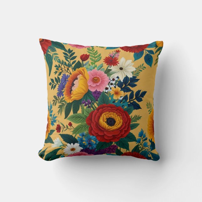 Muster für elegante Blume Kissen (Vorderseite)