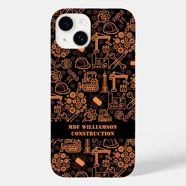 Muster für Entwickler eines Schwarzen Architekturk Case-Mate iPhone 14 Hülle (Rückseite)