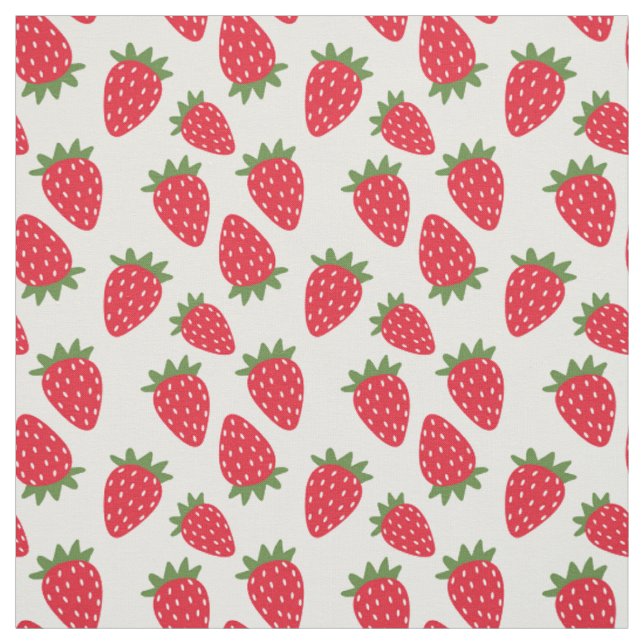 Muster für Erdbeeren mit Gesichtsmaske, niedlich r Stoff (Muster)