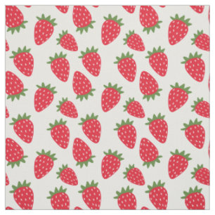 Muster für Erdbeeren mit Gesichtsmaske, niedlich Stoff