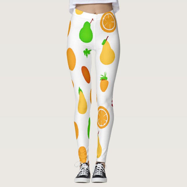 Muster für exotische Früchte Leggings (Vorderseite)