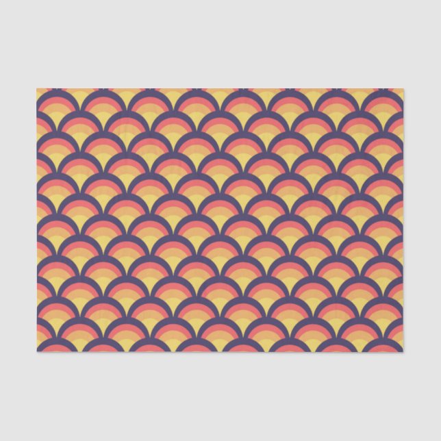Muster für farbenfrohe geometrische Waves Seidenpapier (Vorderseite)