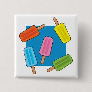 Muster für farbenfrohe Popsicles Button