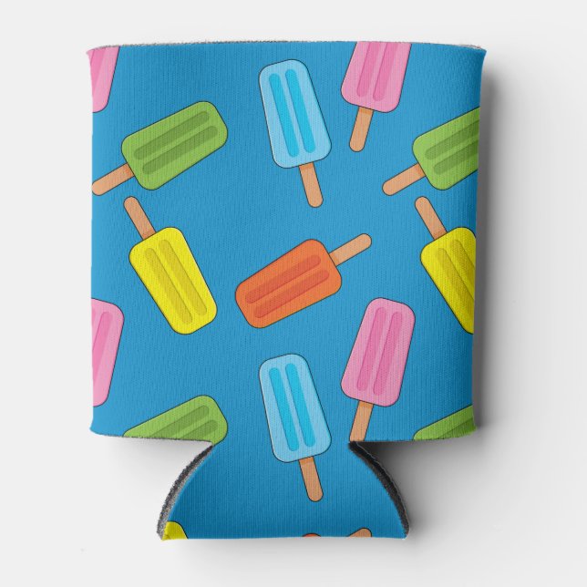 Muster für farbenfrohe Popsicles Dosenkühler (Vorderseite)