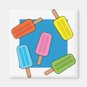 Muster für farbenfrohe Popsicles Magnet