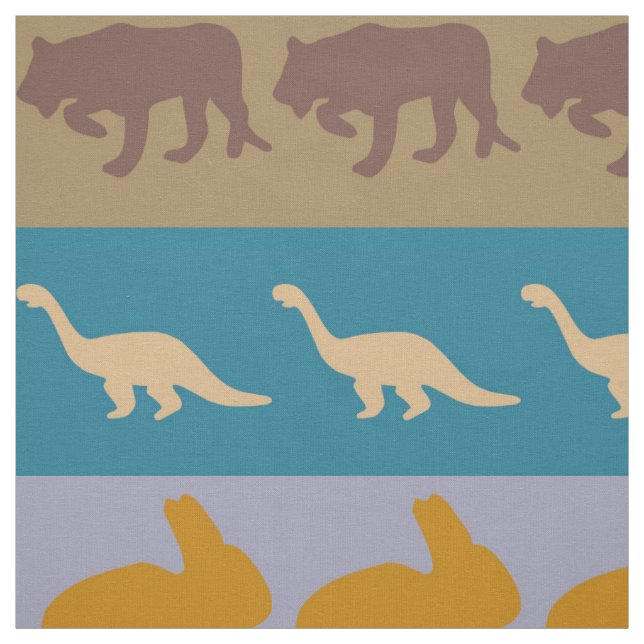 Muster für farbige Retro-Tiere #8 Stoff (Muster)