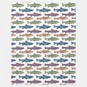Muster für Fischfang Fleecedecke