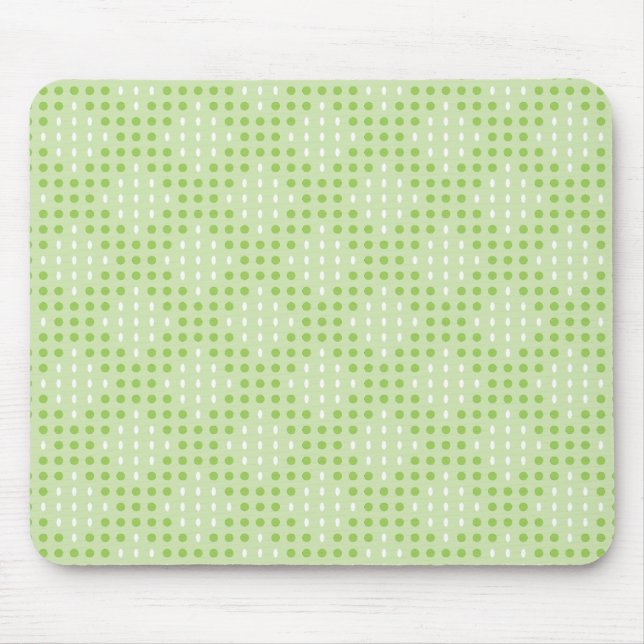 Muster für flache grüne Punkte und Ovale Mousepad (Vorne)