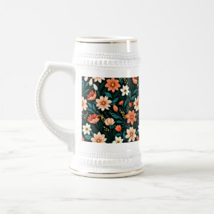Muster für florale exotische Blume-24190 Bierglas