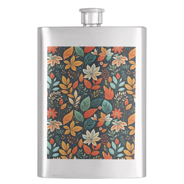 Muster für florale exotische Blume-24193 Flachmann (Vorderseite)