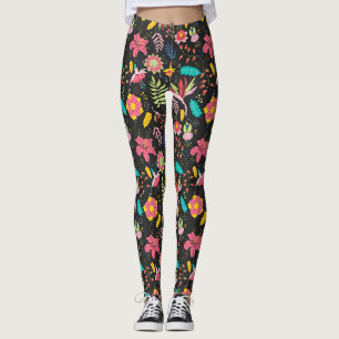 Muster für florale exotische Blume Leggings