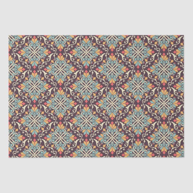 Muster für florale Tile Seidenpapier (Vorderseite)