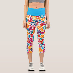 Muster für Friedenszeichen Capri Leggings