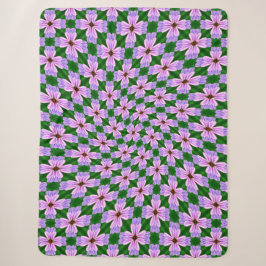 Muster für funkelnd rosa Blume Sherpadecke