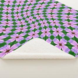 Muster für funkelnd rosa Blume Sherpadecke