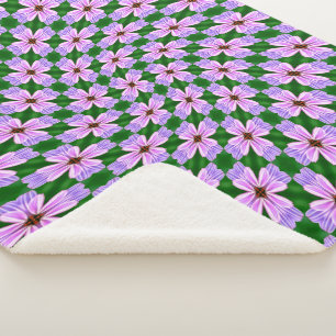 Muster für funkelnd rosa Blume Sherpadecke
