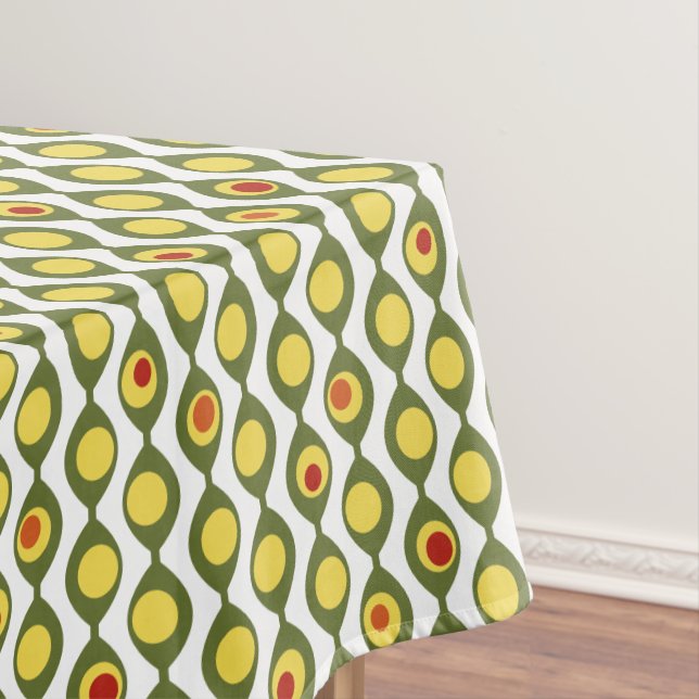 Muster für Funky Retro Olive Bead Custom Colors Tischdecke (Beispiel)