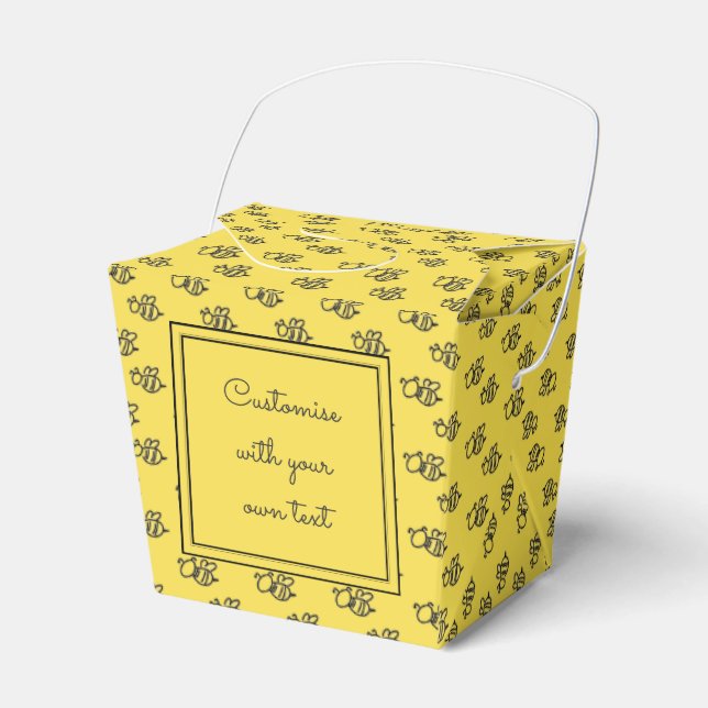 Muster für gelbe Sommerbienen mit benutzerdefinier Geschenkschachtel (Vorderseite)