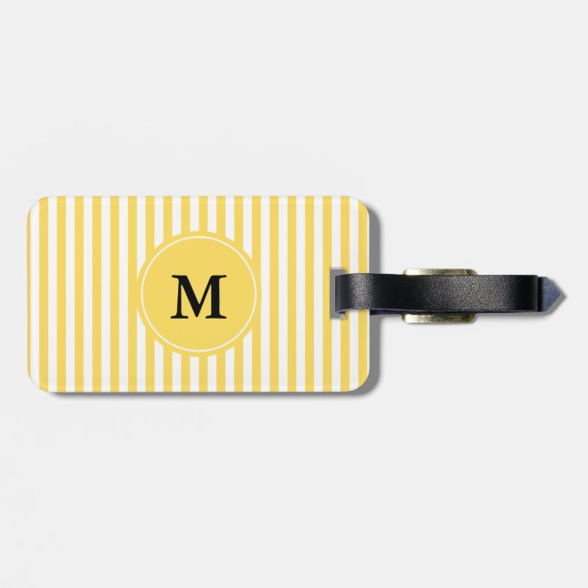 Muster für gelbe und weiße Streifen Gepäckanhänger (Rückseite horizontal)
