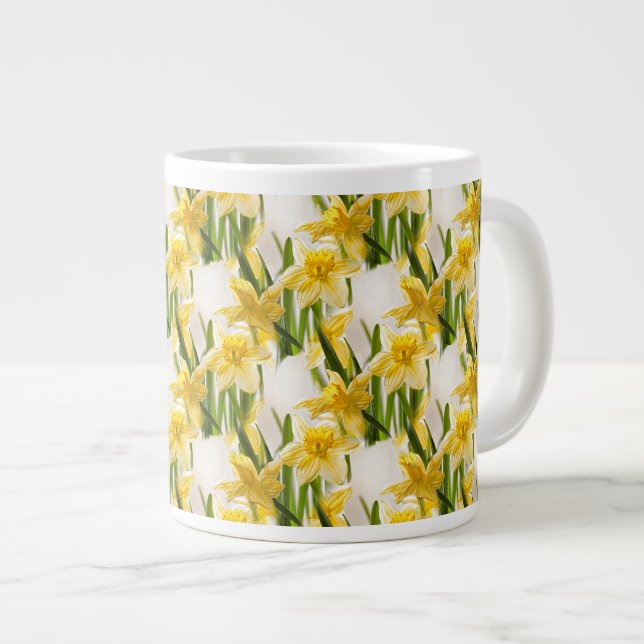 Muster für gelbes Nadelholz Jumbo-Tasse (Vorderseite Rechts)